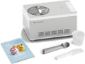 Springlane Kitchen SPRINGLANE Sorbetière et yaourtière Elisa 2 – 0 L avec compresseur auto-refroidissant 180 W, avec accessoires, Argent