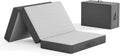 Matelas Pliable 120x190x15 cm avec Sac de Transport – Vesgantti, Lit Pliant pour Camping, Gris, Voyage, Voiture et Invités, Gris/Blanc