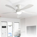 132cm Smart Ventilateur de Plafond avec Lumière – Sofucor, Silencieux Ventilateur de Plafond pour Chambre Salon, 6 Vitesses, Télécommande