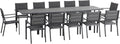Outsunny Salon de Jardin extérieur en Aluminium et textilène Table Extensible 12 Personnes - 12 chaises