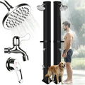 Eau Chaude Jusqu'à 60 °C – Douche Solaire 60 Litres – Douches de jardin, Qdreclod, Température de L'eau Réglable, Noir/Argent