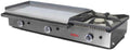 MBH - MAQUINARIA BAR HOSTELERÍA MBH - Plancha gaz professionnelle 800x400 mm avec réchaud pour CHR. Fry top en acier laminé – Argent