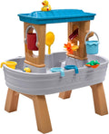 Step2 Rain Showers Splash Tub Table d'eau avec 10 Accessoires - Gris & Marron – Activité pour Le Jardin, Gris/Marron/Bleu/Jaune/Rouge/Vert