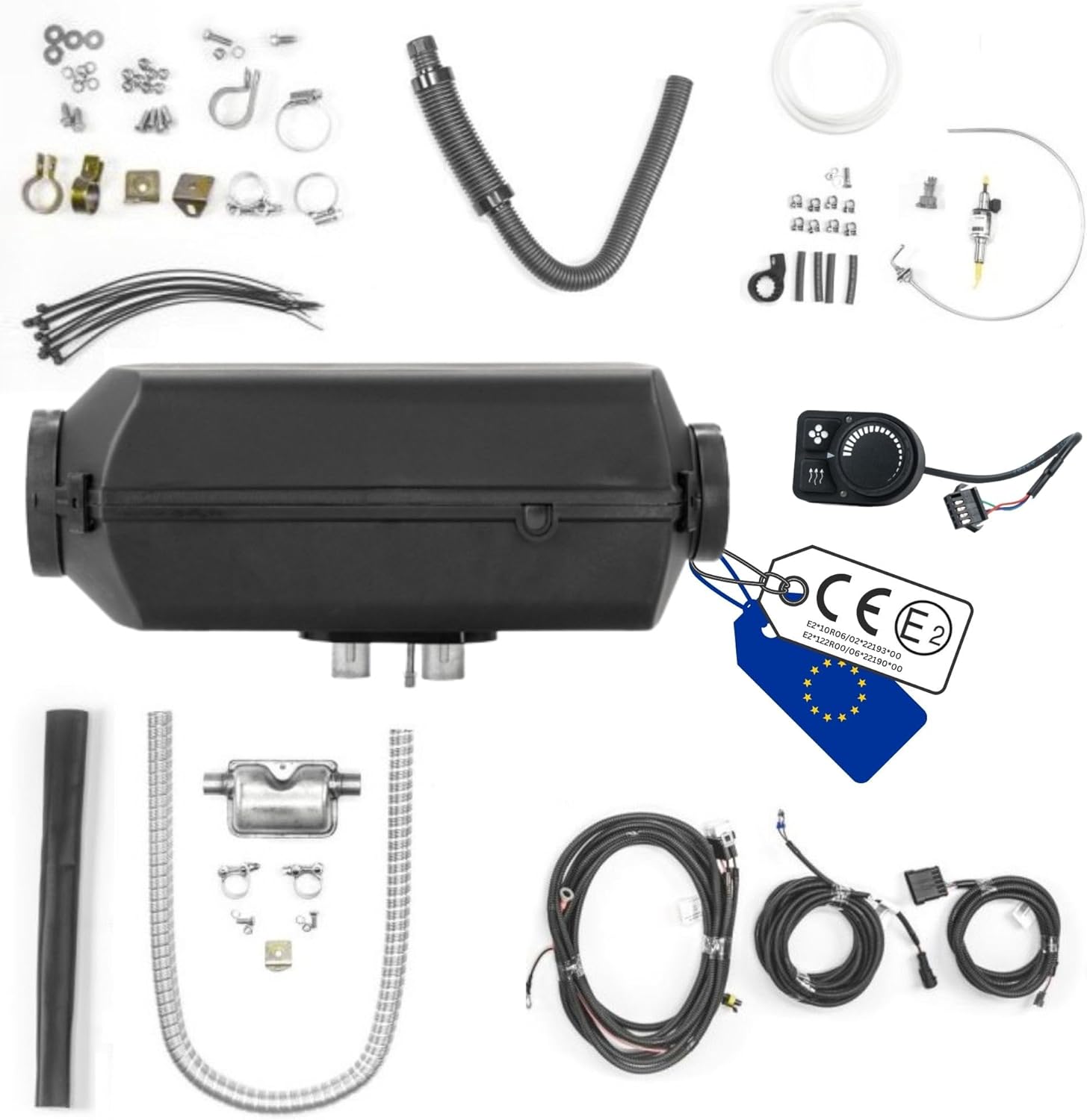 Air 4D 4 KW 12 V Chauffage auxiliaire diesel avec panneau de commande PU-5 et pompe à carburant – Fours, Autoterm, camion, bateau