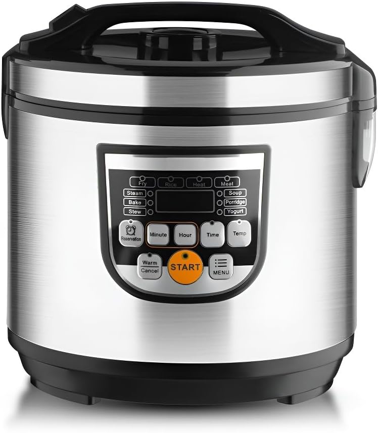 bajrl Cuiseur À Riz Électrique Intelligent - Marmite Multifonctionnelle De Grande Capacité Avec – Noir/Argent