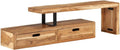 Banc TV – vidaXL, Meuble TV, Meuble Télé de Salon, Armoire de Télévision avec Tiroirs, Bois d'Acacia Massif, Armoire de Rangement Intérieur