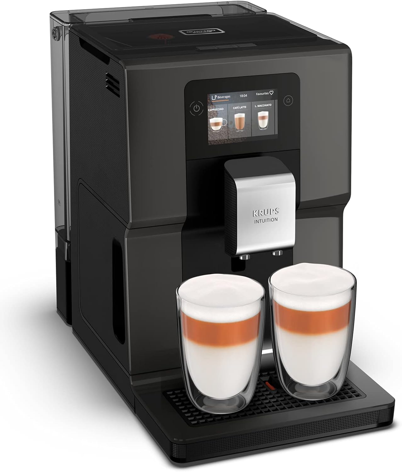 et indicateurs lumineux colorés intuitifs - 11 boissons personnalisables – KRUPS, Noir/Argent