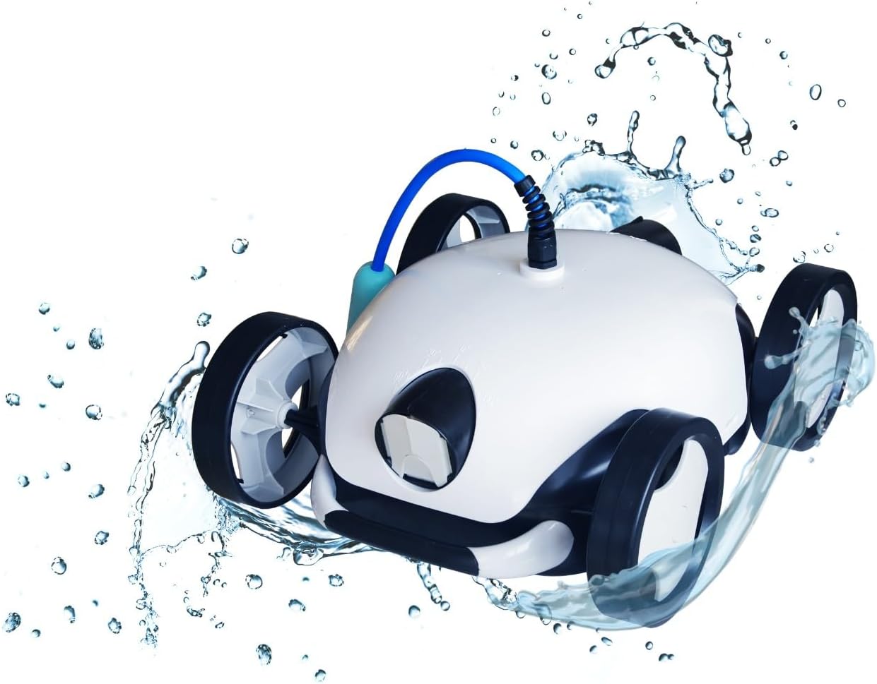 Bestway 58479 Robot Électrique Falcon pour Piscine à Fond Plat et Incliné Jusqu'à 30° – Il, Blanc/Noir