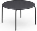 Vente- - Table de Jardin Ronde D.110 cm en métal - Gris Anthracite - MIRMANDE de MYLIA – Tables à manger, Vente