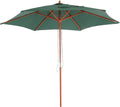Parasol Florida - En polyester et bois - Diamètre: 3 m - Vert olive – Mendler, Facteur de protection contre la lumière 50, Vert Olive/Marron