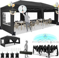 avec 6 parois latérales – Tonnelle imperméable et Stable de 3 x 6 m – 1628, Hoteel, 8 Barres Coupe-Vent, pavillon Pliable, fête