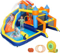 AIYAPLAY Château Gonflable 8 en 1 avec Souffleur – 350x325x210cm, Parc Aquatique, Trampoline, Toboggan, Mur d'escalade