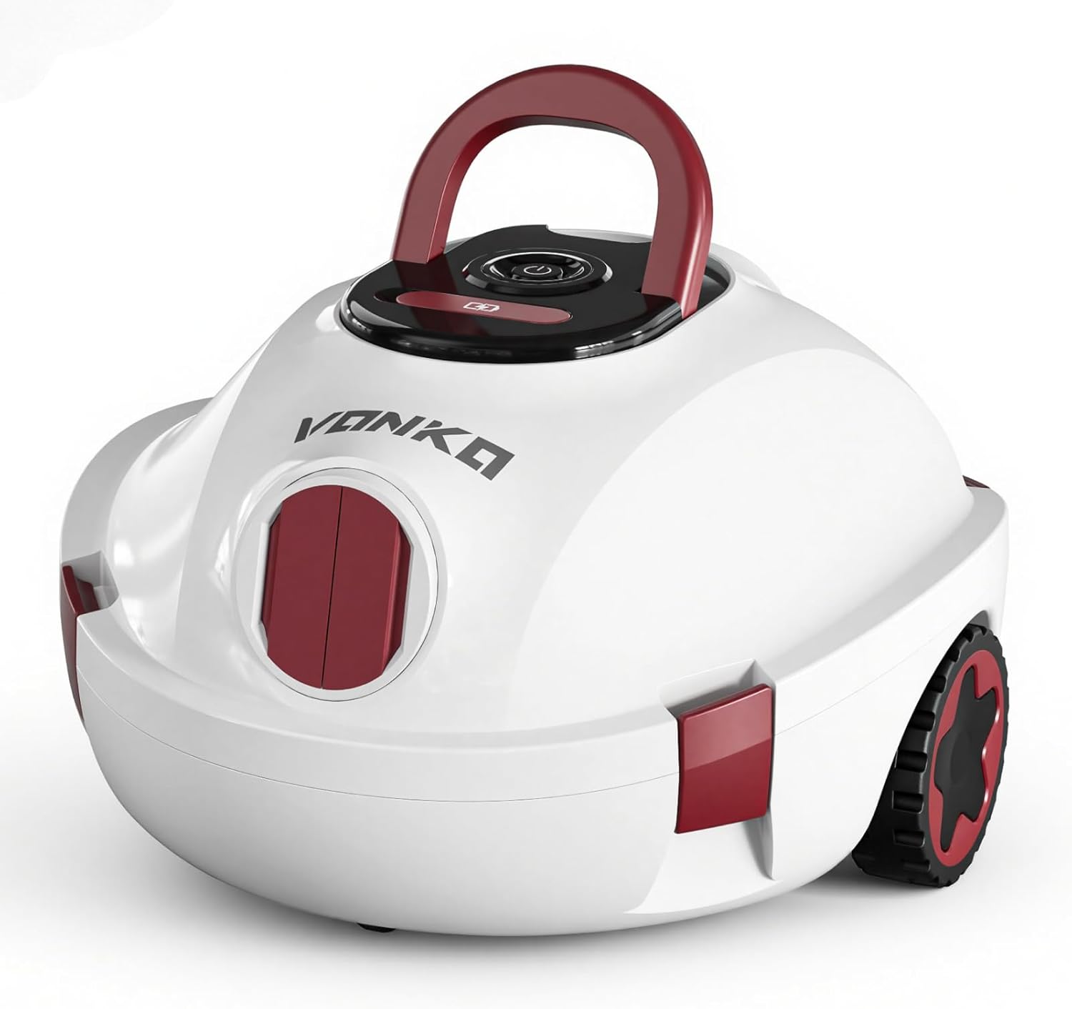 VONKO P10 Robot Piscine sans Fil – Idéal pour Les Piscines Hors Sol 100m2, Autonomie 100 Min, Blanc crème, Aspirateur Automatique Piscine Hors Sol