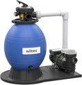 Pompes – WilTec, Filtre à Sable et Particules, Cuve de Filtration pour Piscine Hors-Sol Swimmingpool, 550 W, capacité 38 l / 30 kg, 18 000 l/h