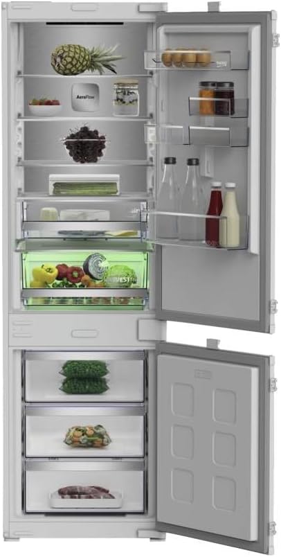 Beko B7BCNA295HS2 FRIGO INC COMBI 270LT H178 NF D INV METALBACK – JUMP, Gris/Blanc