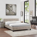 Lit Double pour Adulte Mathieu Couchage 140 x 190 cm avec sommier 2 Places / 2 Personnes – IDIMEX, tête et Pied de lit capitonnés