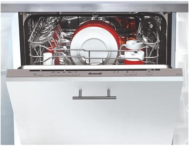 Lave-vaisselle Tout Intégrable 60cm 12 Couverts 47db - VH3772J – Lave-vaisselles posables, BRANDT, Blanc/Argent