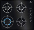 Plaque de cuisson à gaz – Tables de cuisson, Electrolux, EGG6407K, Noir