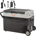 VEVOR Glacière Électrique Portable de 53 L Réfrigérateur de Voiture Portable 12/24 V CC 100-240 V CA – Noir/Gris