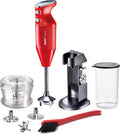 Set mixeur plongeant M200 Chef's favorite avec support – bamix, 200 W, 3 embouts, récipient, hachoir, brosse de nettoyage, Fabriqué en Suisse