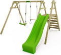 Toboggan double vague avec raccord pour l'eau MaxiGlider 220 cm – Fatmoose, en Bois Pour Enfants Dans Le Jardin