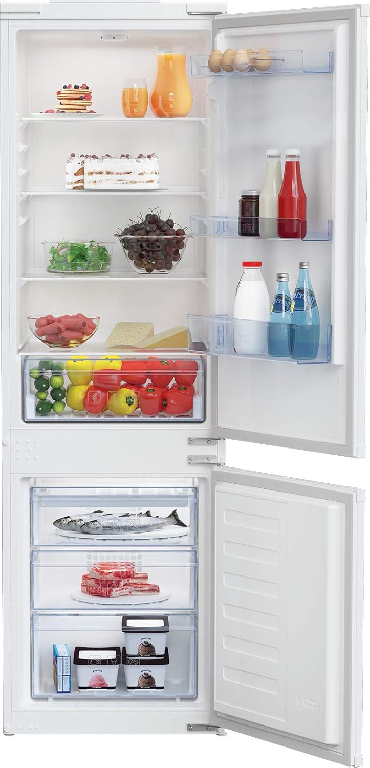 BCSA285K4SN Réfrigérateur combiné - Encastrable – Réfrigérateurs standard, Beko, 35 dB, Volume total 271L: 193L, + 78L, Blanc