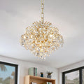 4 ampoules x G9 sont requises (non incluses) – Or Lustre Suspendu Moderne Cristal Goutte de Pluie Éclairage Plafonnier Lampe Pour Salle À – Lustres