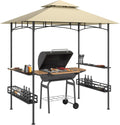 De l'étagère 119L x 20l cm Hauteur de l'étagère 98 cm (par rapport au sol) Dim – Tonnelle de Barbecue – Tonnelles, Outsunny