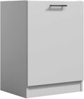 Rangements sur pied – Tendencio, Lila - Meuble de Cuisine Bas 60 cm 1 Porte Blanc Mate