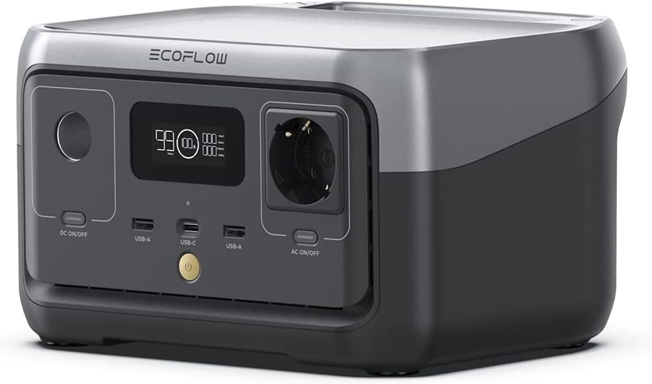256 Wh/charge rapide en 1 heure – Station électrique portable EF ECOFLOW RIVER 2 – Groupes éléctrogènes, EF ECOFLOW, Noir/Gris